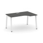 Style Project SN-5A.SPA-022R (Антрацит/Белый металл) Стол рабочий эргономичный