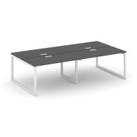 Style Project SN-5O.DRS-052 (Антрацит/Белый металл) Рабочая станция двухсторонняя