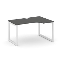 Style Project SN-5O.SPA-001R (Антрацит/Белый металл) Стол рабочий эргономичный