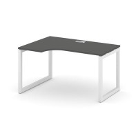 Style Project SN-5O.SPA-021L (Антрацит/Белый металл) Стол рабочий эргономичный