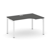 Style Project SN-5P.SPA-002R (Антрацит/Белый металл) Стол рабочий эргономичный