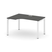 Style Project SN-5P.SPA-012L (Антрацит/Белый металл) Стол рабочий эргономичный