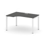 Style Project SN-5P.SPA-012L (Антрацит/Белый металл) Стол рабочий эргономичный
