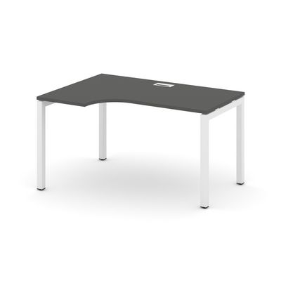 Style Project SN-5P.SPA-022L (Антрацит/Белый металл) Стол рабочий эргономичный