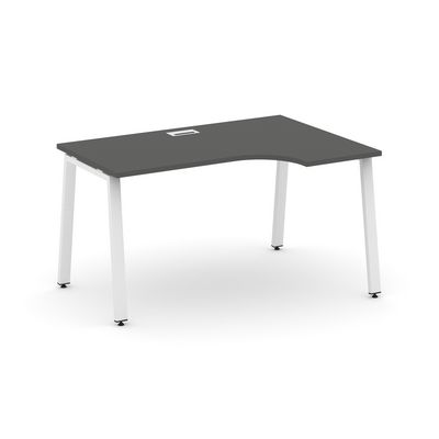 Style Project SN-6A.SPA-002R (Антрацит/Белый металл) Стол рабочий эргономичный