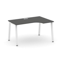 Style Project SN-6A.SPA-011R (Антрацит/Белый металл) Стол рабочий эргономичный