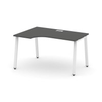 Style Project SN-6A.SPA-012L (Антрацит/Белый металл) Стол рабочий эргономичный