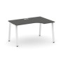 Style Project SN-6A.SPA-021R (Антрацит/Белый металл) Стол рабочий эргономичный