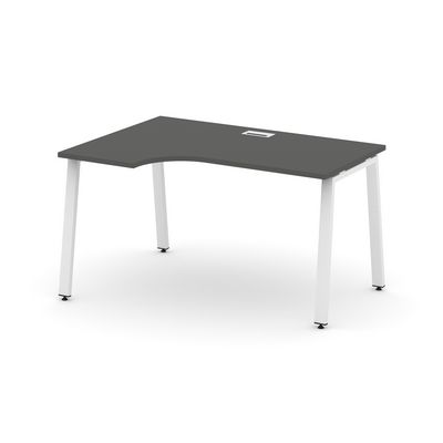 Style Project SN-6A.SPA-022L (Антрацит/Белый металл) Стол рабочий эргономичный