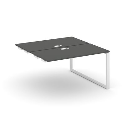 Style Project SN-6O.DPRS-014 (Антрацит/Белый металл) Стол приставка к опорным элементам