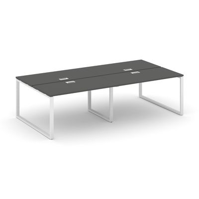 Style Project SN-6O.DRS-054 (Антрацит/Белый металл) Рабочая станция двухсторонняя