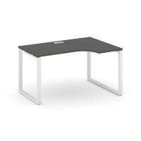 Style Project SN-6O.SPA-021R (Антрацит/Белый металл) Стол рабочий эргономичный