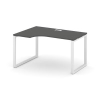 Style Project SN-6O.SPA-022L (Антрацит/Белый металл) Стол рабочий эргономичный