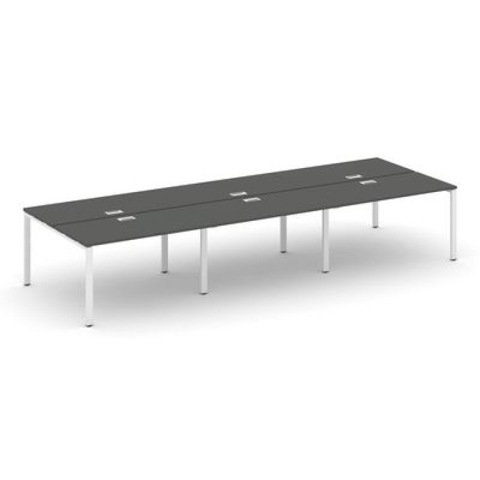 Стайл Проджект SN-6P.DRS-074 (Антрацит/Белый металл) Рабочая станция двухсторонняя