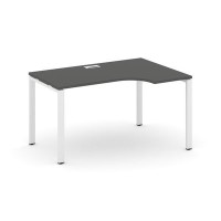Style Project SN-6P.SPA-022R (Антрацит/Белый металл) Стол рабочий эргономичный