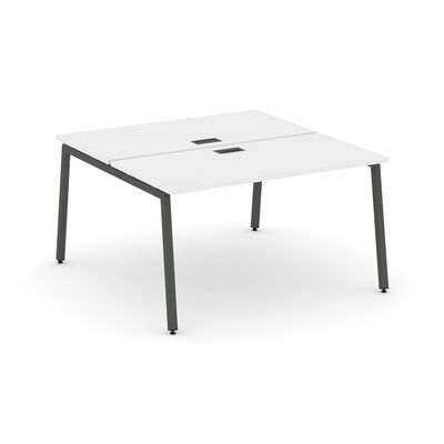 Style Project SN-4A.DRS-012 (Белый/Антрацит металл) Рабочая станция двухсторонняя