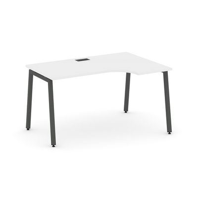 Style Project SN-4A.SPA-001R (Белый/Антрацит металл) Стол рабочий эргономичный