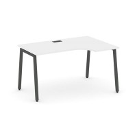 Style Project SN-4A.SPA-002R (Белый/Антрацит металл) Стол рабочий эргономичный