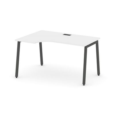 Style Project SN-4A.SPA-012L (Белый/Антрацит металл) Стол рабочий эргономичный