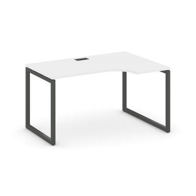 Style Project SN-4O.SPA-002R (Белый/Антрацит металл) Стол рабочий эргономичный