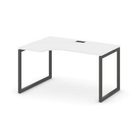 Style Project SN-4O.SPA-012L (Белый/Антрацит металл) Стол рабочий эргономичный