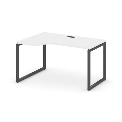 Style Project SN-4O.SPA-022L (Белый/Антрацит металл) Стол рабочий эргономичный