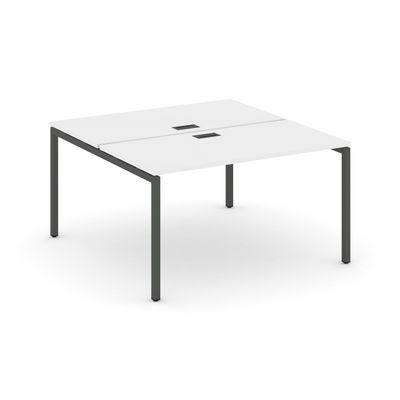 Style Project SN-4P.DRS-004 (Белый/Антрацит металл) Рабочая станция двухсторонняя