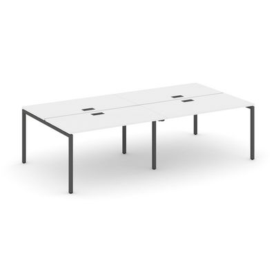 Style Project SN-4P.DRS-032 (Белый/Антрацит металл) Рабочая станция двухсторонняя