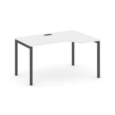 Style Project SN-4P.SPA-012R (Белый/Антрацит металл) Стол рабочий эргономичный