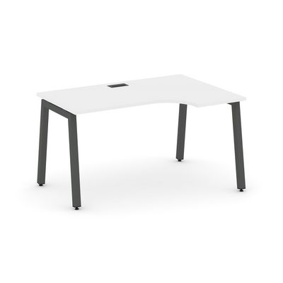 Style Project SN-5A.SPA-011R (Белый/Антрацит металл) Стол рабочий эргономичный