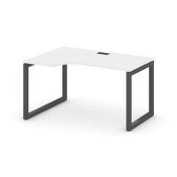 Style Project SN-5O.SPA-012L (Белый/Антрацит металл) Стол рабочий эргономичный