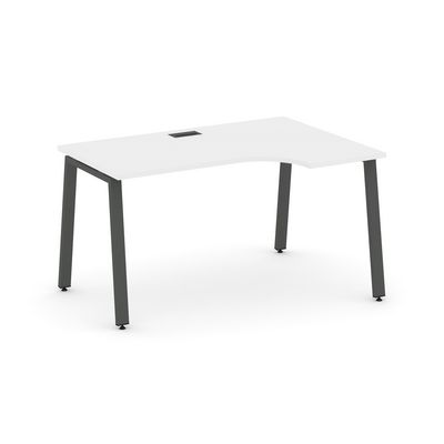 Style Project SN-6A.SPA-001R (Белый/Антрацит металл) Стол рабочий эргономичный