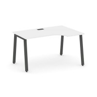 Style Project SN-6A.SPA-012R (Белый/Антрацит металл) Стол рабочий эргономичный