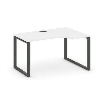 Style Project SN-6O.SPA-001R (Белый/Антрацит металл) Стол рабочий эргономичный