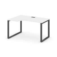 Style Project SN-6O.SPA-002L (Белый/Антрацит металл) Стол рабочий эргономичный