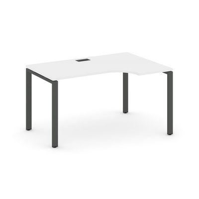 Style Project SN-6P.SPA-002R (Белый/Антрацит металл) Стол рабочий эргономичный