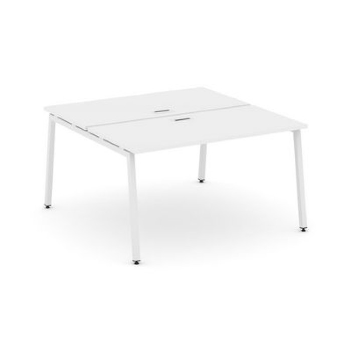Стайл Проджект SN-4A.DRS-022 (Белый/Белый металл) Рабочая станция двухсторонняя