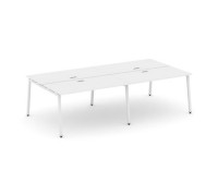 Стайл Проджект SN-4A.DRS-043 (Белый/Белый металл) Рабочая станция двухсторонняя