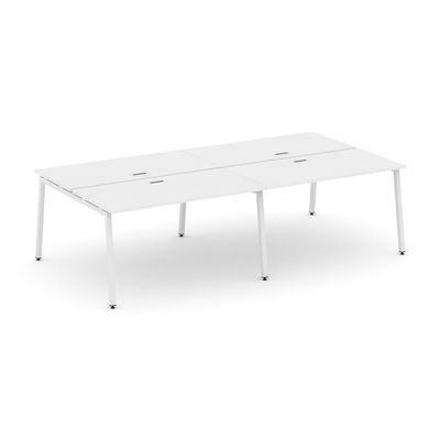 Стайл Проджект SN-4A.DRS-052 (Белый/Белый металл) Рабочая станция двухсторонняя