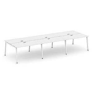 Стайл Проджект SN-4A.DRS-081 (Белый/Белый металл) Рабочая станция двухсторонняя