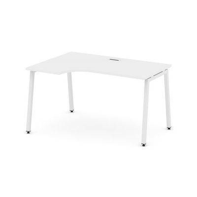 Style Project SN-4A.SPA-022L (Белый/Белый металл) Стол рабочий эргономичный