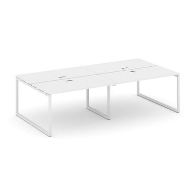 Style Project SN-4O.DRS-052 (Белый/Белый металл) Рабочая станция двухсторонняя