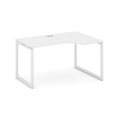 Style Project SN-4O.SPA-011R (Белый/Белый металл) Стол рабочий эргономичный