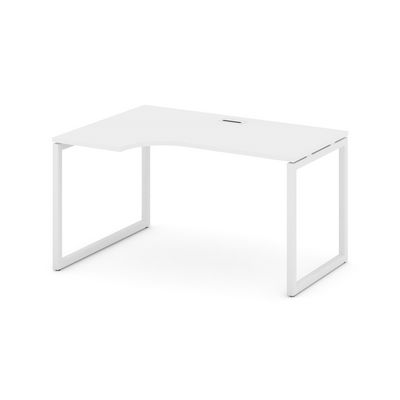 Style Project SN-4O.SPA-021L (Белый/Белый металл) Стол рабочий эргономичный