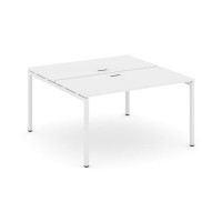 Style Project SN-4P.DRS-021 (Белый/Белый металл) Рабочая станция двухсторонняя