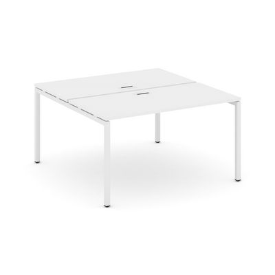 Style Project SN-4P.DRS-023 (Белый/Белый металл) Рабочая станция двухсторонняя