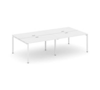 Стайл Проджект SN-4P.DRS-031 (Белый/Белый металл) Рабочая станция двухсторонняя