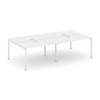 Style Project SN-4P.DRS-044 (Белый/Белый металл) Рабочая станция двухсторонняя