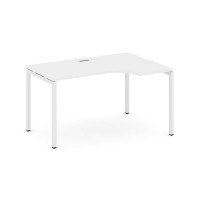 Style Project SN-4P.SPA-012R (Белый/Белый металл) Стол рабочий эргономичный