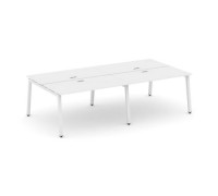 Стайл Проджект SN-5A.DRS-043 (Белый/Белый металл) Рабочая станция двухсторонняя